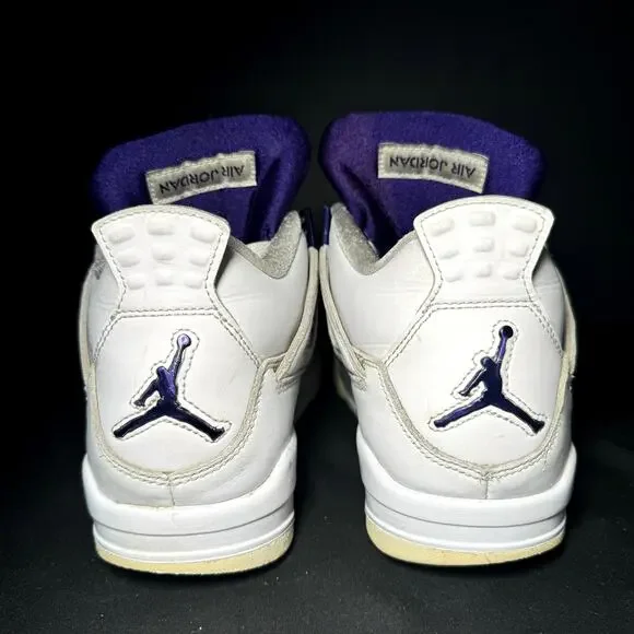 Size 8 - Nike Air Jordan 4 Retro Purple Metallic Men's Shoes